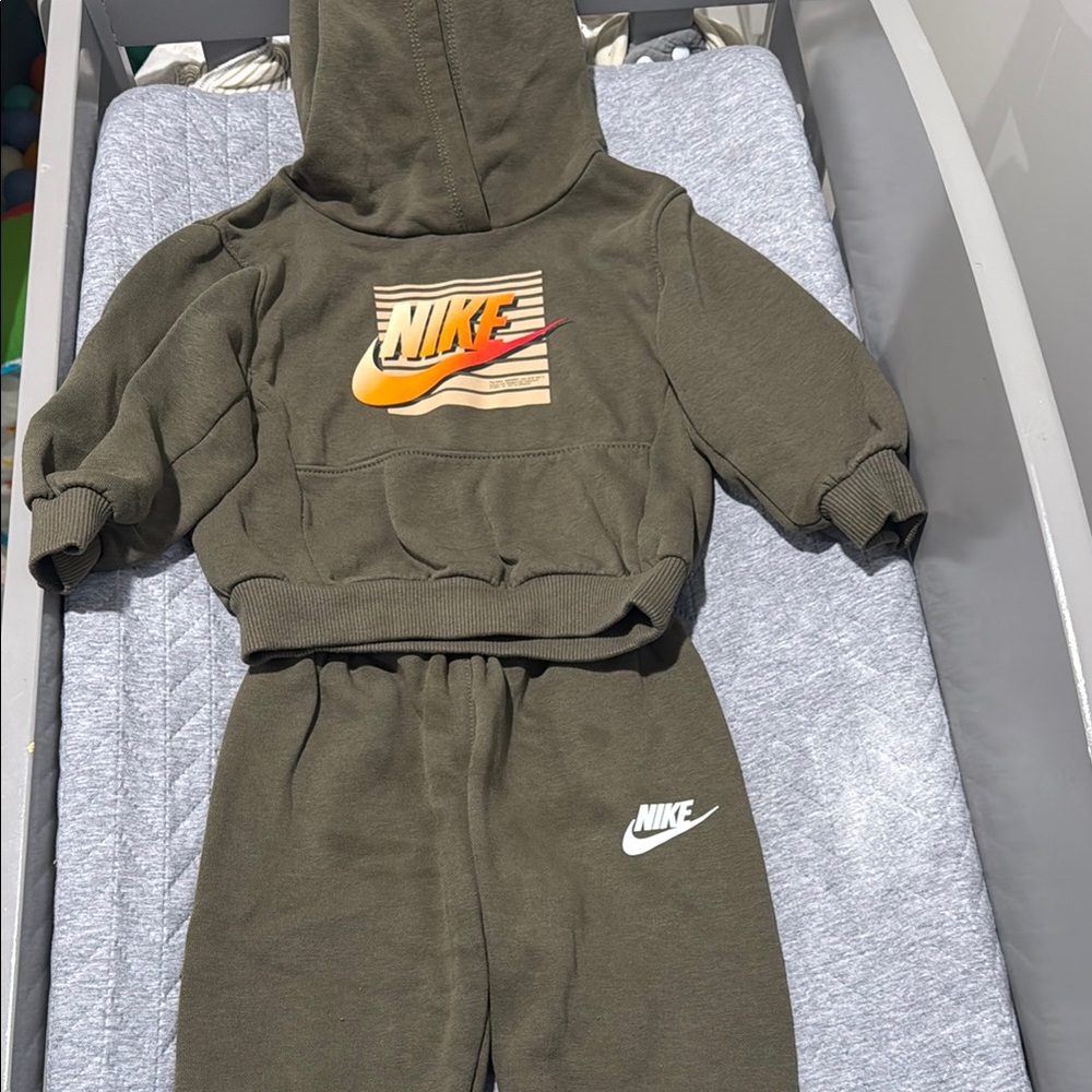 Nike Olive and Orange Tracksuit